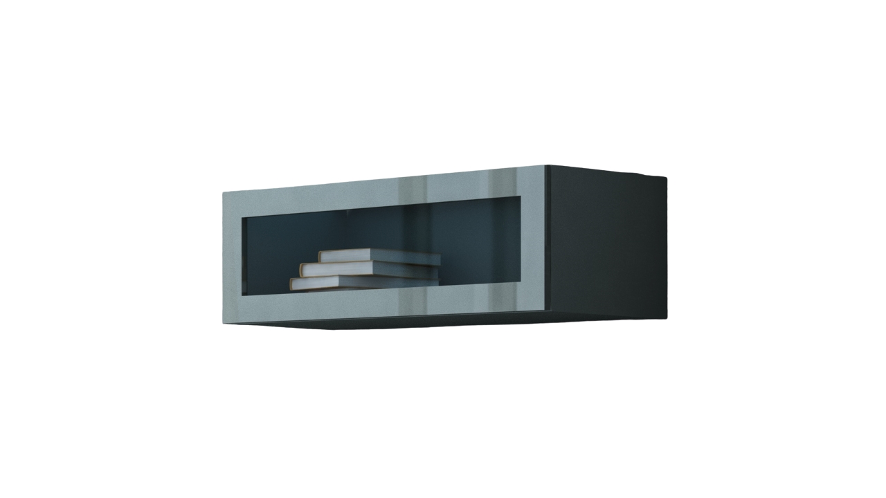Hängevitrine 90 VIGO GREY C VG6 grau hochglanz