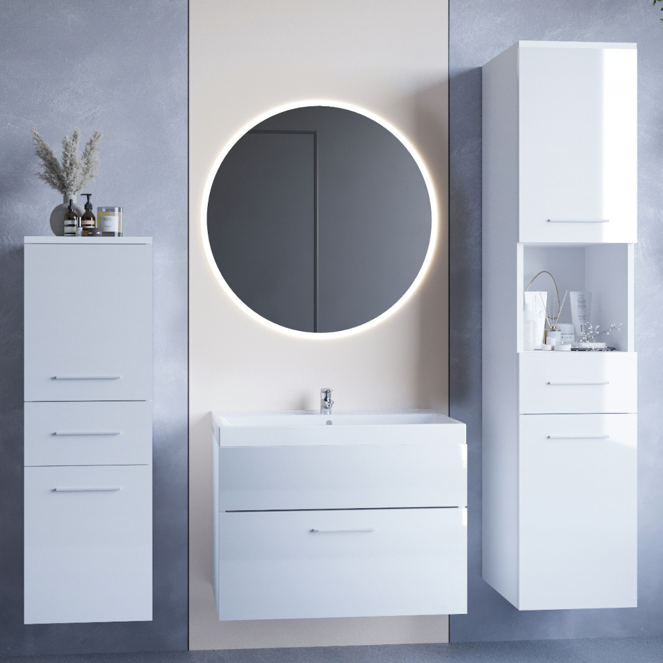 Lipsi Badezimmer LED weiß glänzend