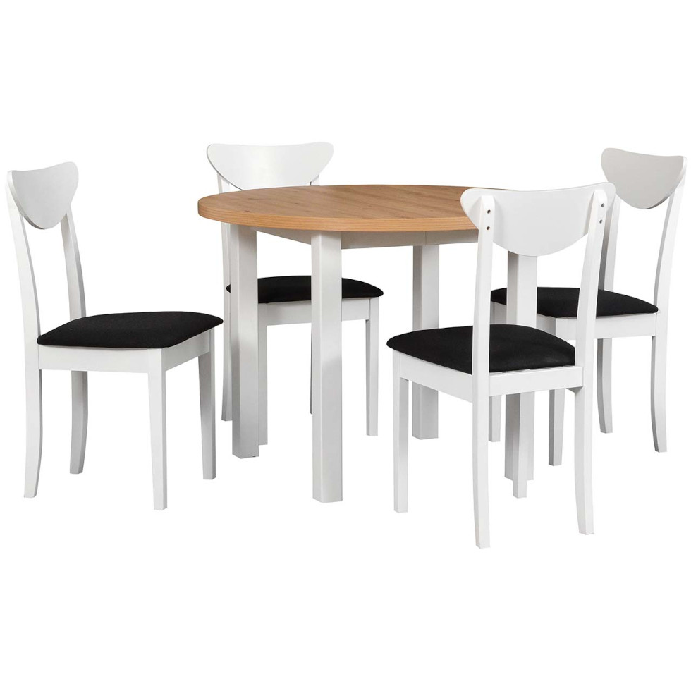 ds25 Artisan Tisch Laminat weiß dk45 Stühle weiß 13b