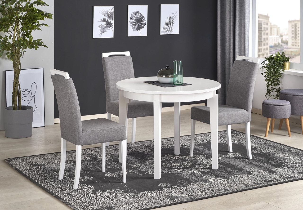 Weißer runder Tisch SORBUS