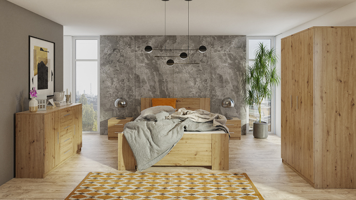 Boney 7 Eichen-Artisan-Schlafzimmer