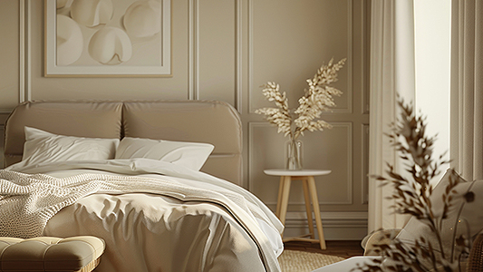 Beigefarbenes Schlafzimmer – Arrangements voller Wärme und Harmonie