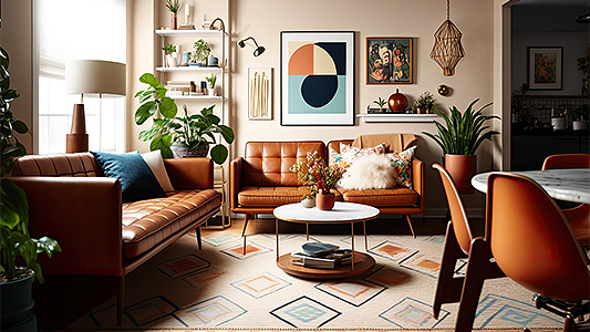 Mid-Century Modern – Wohnzimmer im Retro-Stil