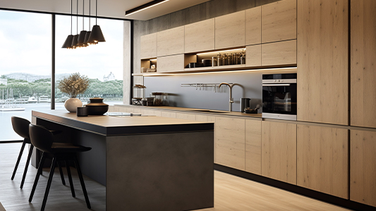 Moderne Küche mit Holz – Inspirationen und Möbel